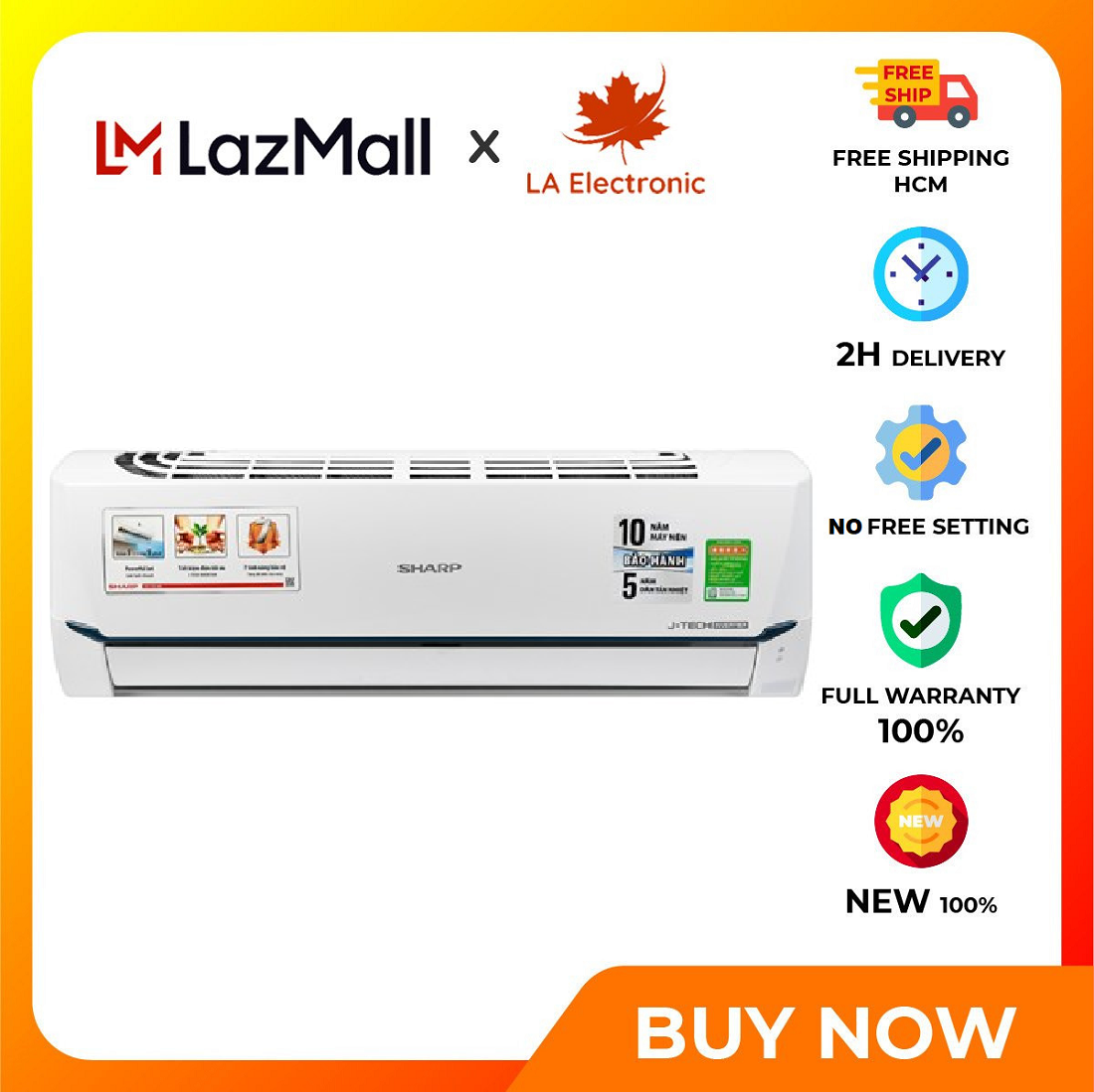 Máy Lạnh Sharp 2.0Hp Inverter AH-X18XEW