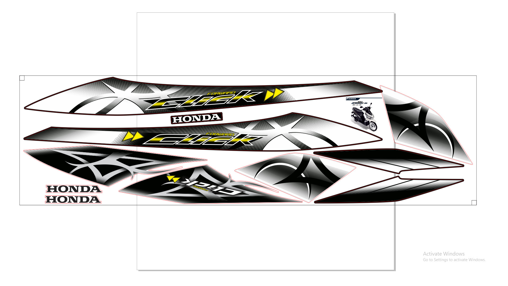 Tem rời click 110 trắng đen