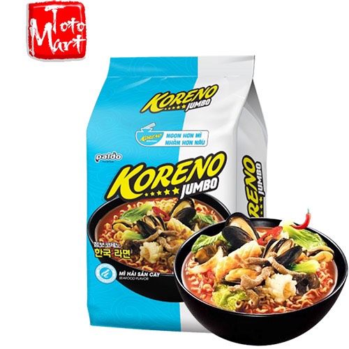 Mì Koreno Jumbo (bịch 10 vắt) - nấu mì cay