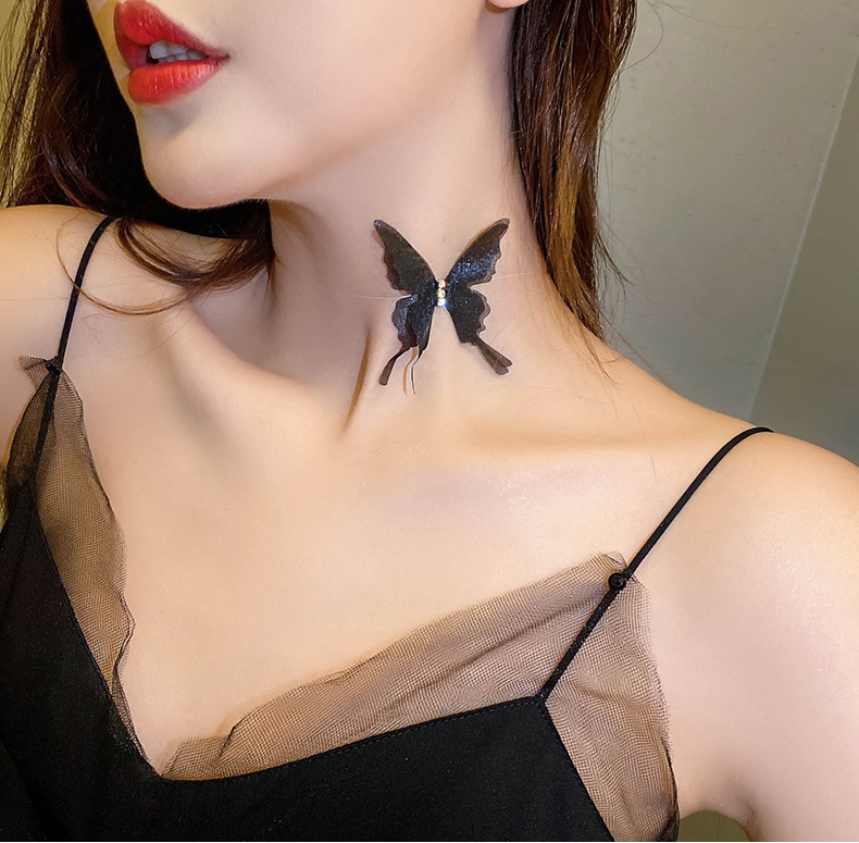 Vòng cổ bướm cánh kép hiệu ứng 3D độc đáo VC93