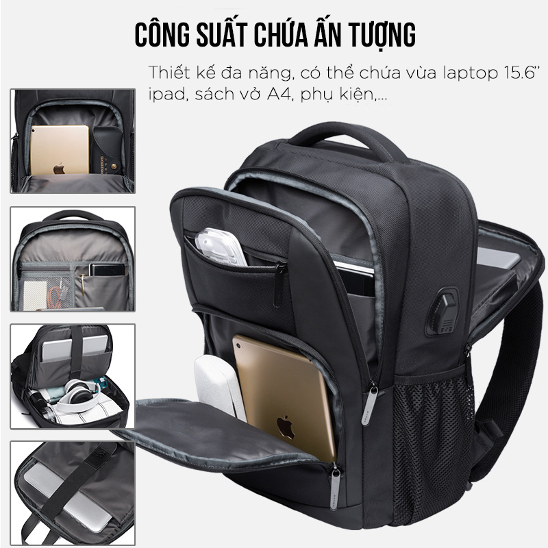 Balo laptop du lịch đa năng công suất lớn – BANGE BASIC
