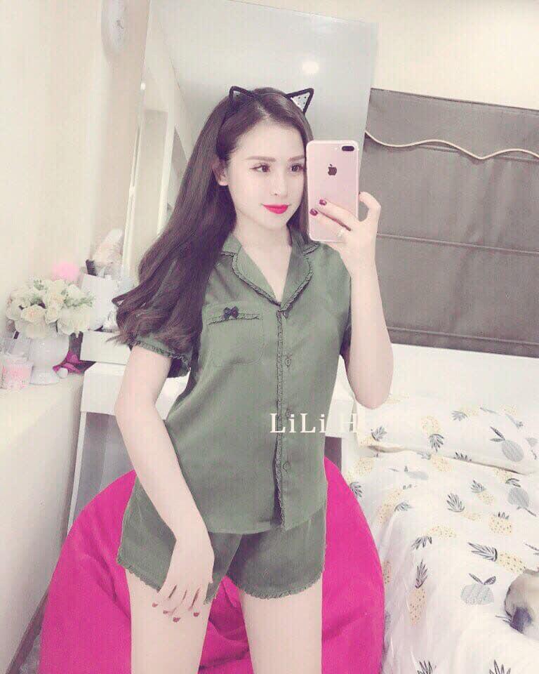 [HCM]Pijama Set Đồ Bộ Nữ Lụa Bèo Ngắn Dễ Thương