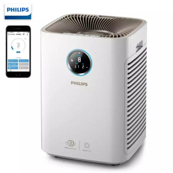 Máy lọc không khí kháng khuẩn trong gia đình thương hiệu Philips AC5668/00 tích hợp Wifi công suất 65W