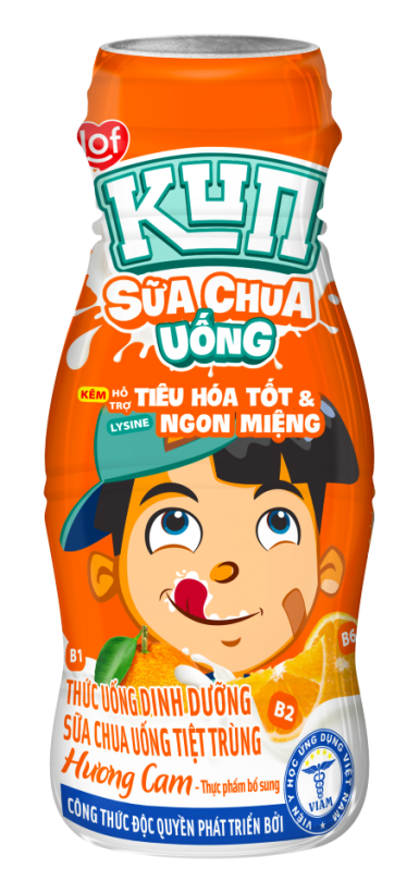 Sữa chua uống KUN vị cam thùng 48 chai x 85ml
