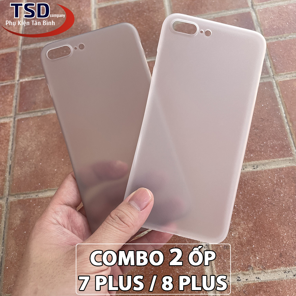 Combo 2 Ốp Lưng Trong Nhám Unibody Siêu Mỏng Cho iPhone 7 Plus / 8 Plus