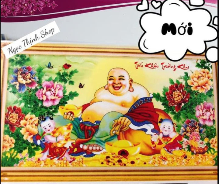 Tranh đính đá phật di lạc