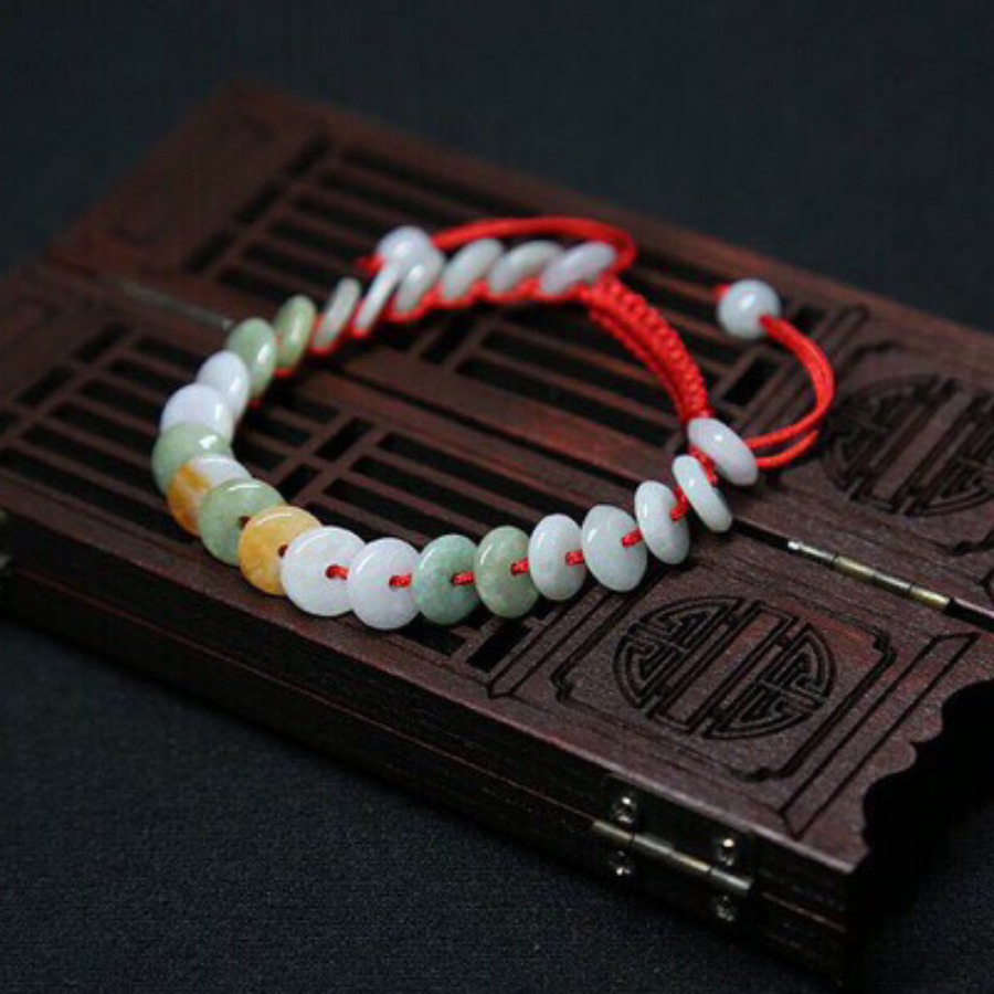 VÒNG TAY ĐỒNG ĐIẾU DÂY ĐỎ MAY MẮN