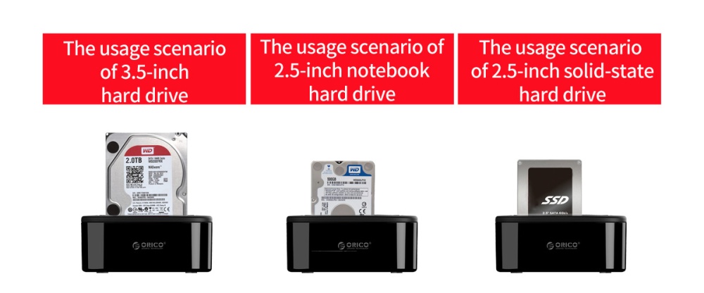 Khay Đựng Ổ Cứng Docking ORICO 6218US3 USB3.0/3.5/2.5  - Hàng Chính Hãng