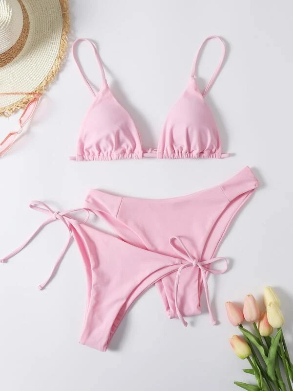 Bộ đồ bơi ba mảnh bikini mới 2024 bộ đồ bơi suối nước nóng bikini thời trang cho nữ