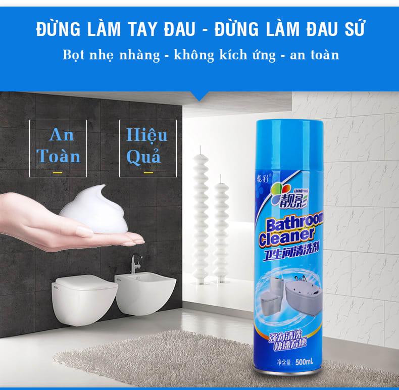 Xịt bọt tuyết tẩy bồn cầu siêu mạnh xịt đâu sạch đó, lưu lại hương thơm dễ chịu, xit bot tuyet tay bon cau sieu manh, xit dau sach do, luu lai huong tham de chiu