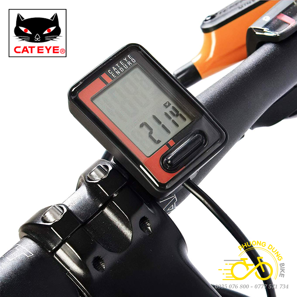 Cateye Enduro Cc-Ed400 Bicycle Speedometer – Wired, Measures Distance, Speed, Genuine