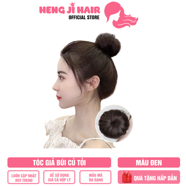 [FREESHIP+QUÀ 29K] Tóc Giả Nữ Búi Củ Tỏi HH84 Chắc Chắn, Không Sợ Rơi Khi Hoạt Động Mạnh, Hàng Có Sẵn, Cam Kết Cả Về Chất Liệu Cũng Như Hình Dáng - Hengji Hair Official Store nhập khẩu