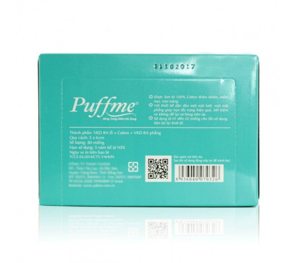 Bông Tẩy Trang Puffme 80 Miếng
