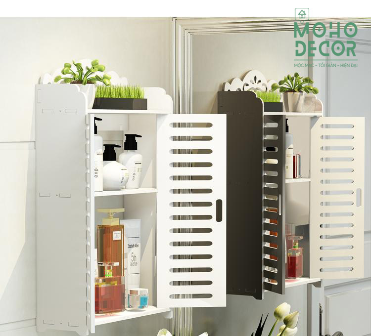 Tủ treo nhà tắm WC 2 tầng chống nước, chống mối mọt