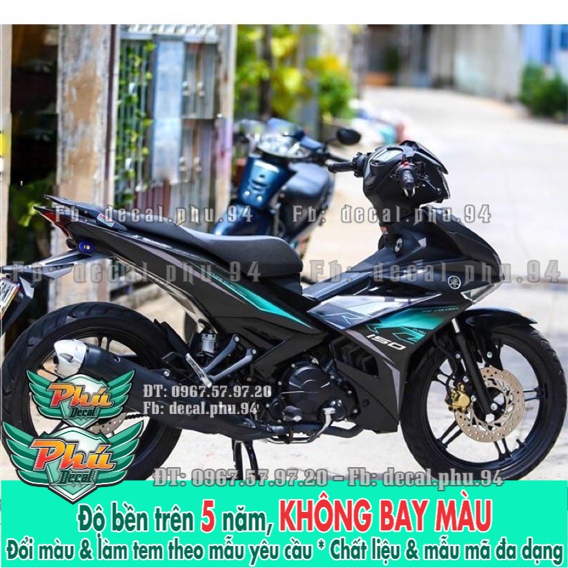 Tem rời Exciter 150 Rc xanh lục bảo , Có mẫu màu đỏ