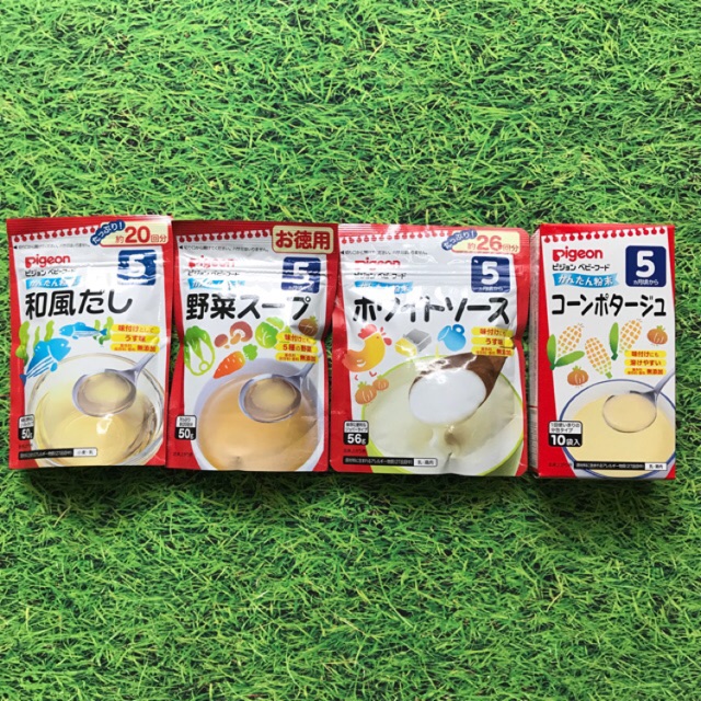 [12/2021] Bột nêm nước dùng Dashi Pigeon cho bé 5m+ gói 50g - Gà phomai 56g