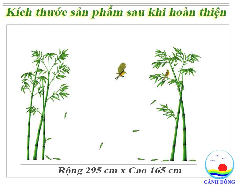 [HCM]Giấy dán tường cây tre phong thủy