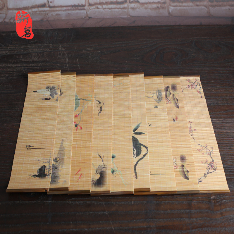 Chiếu mành tre, trúc trải lót ấm chén bàn trà đạo (45*10 cm)