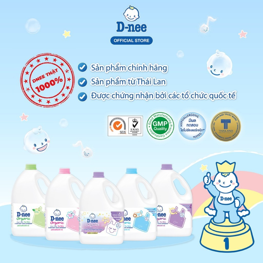 [TEM ĐẠI THỊNH] NƯỚC GIẶT XẢ 2 IN 1 DNEE THÁI LAN 3000ML Màu Tím