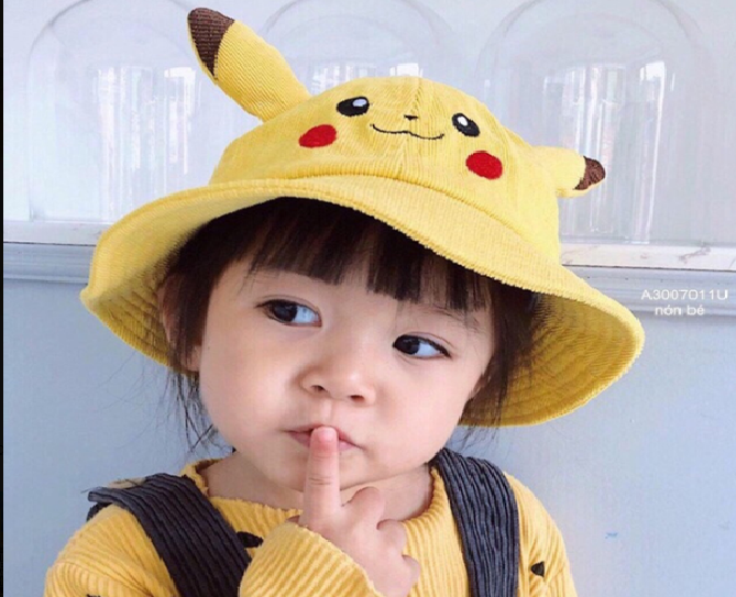 [FreShip +quà ] Mũ Pikachu rộng vành cho bé yêu Jm02
