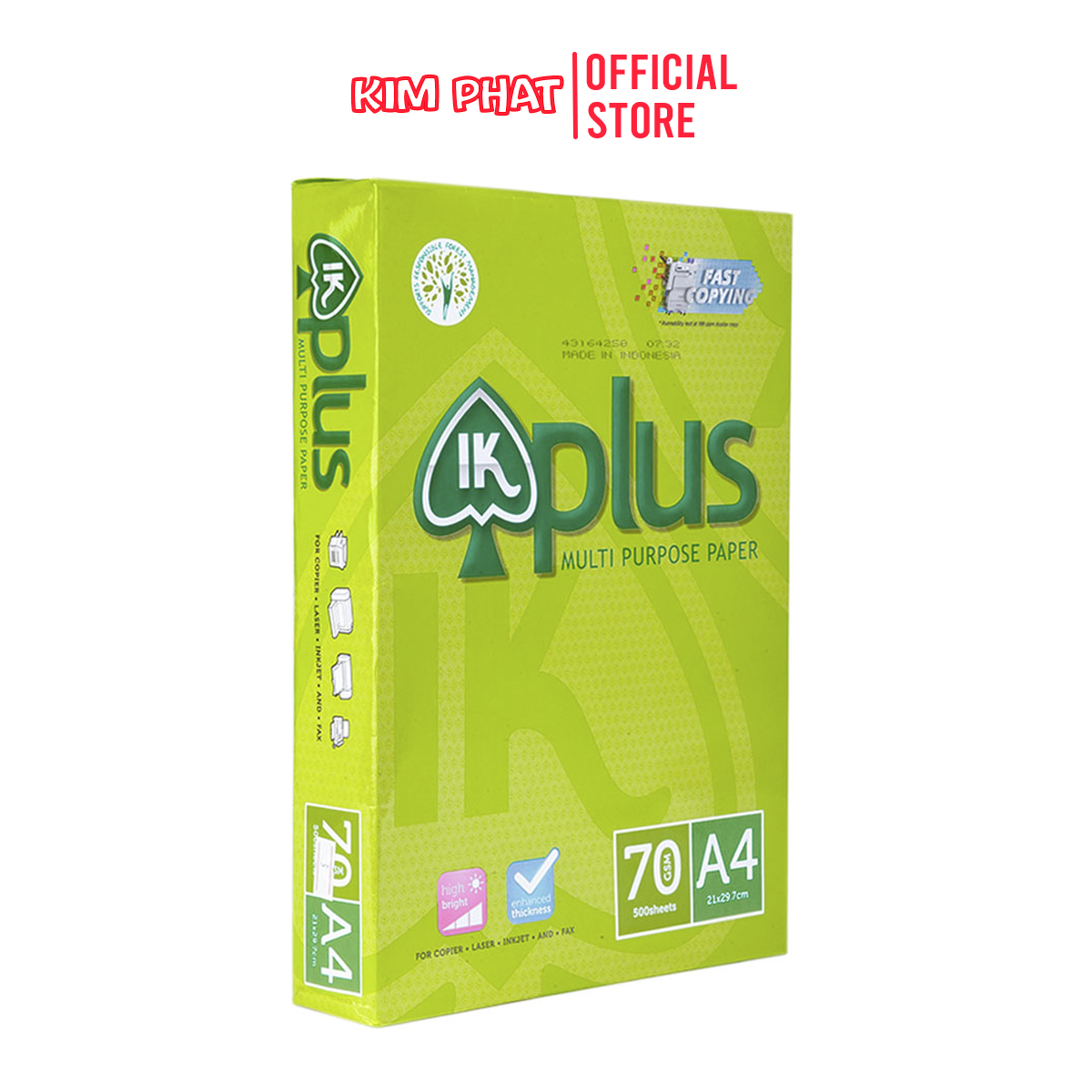 Giấy in photo A4 IK Plus Định lượng 70msg