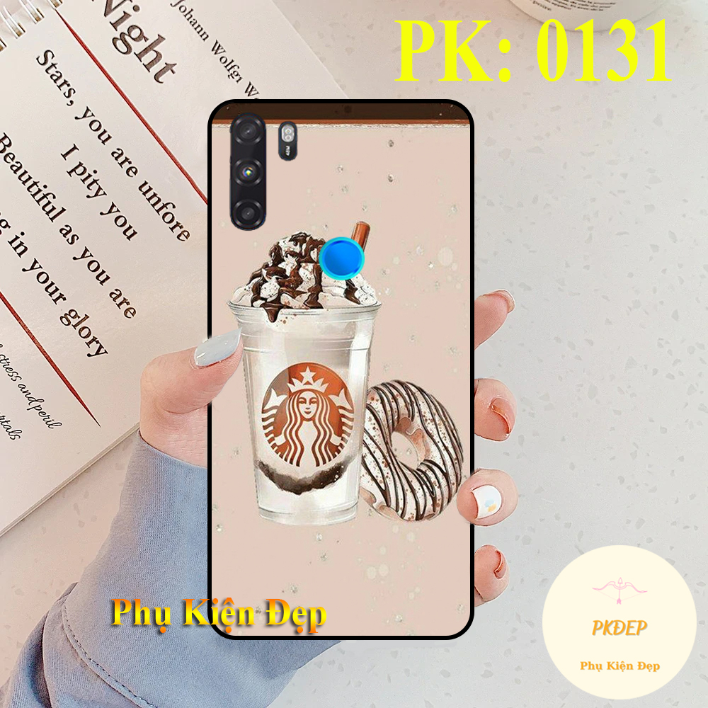 Ốp lưng Vsmart Active 3 dẻo đen in hình trà sữa siêu cute