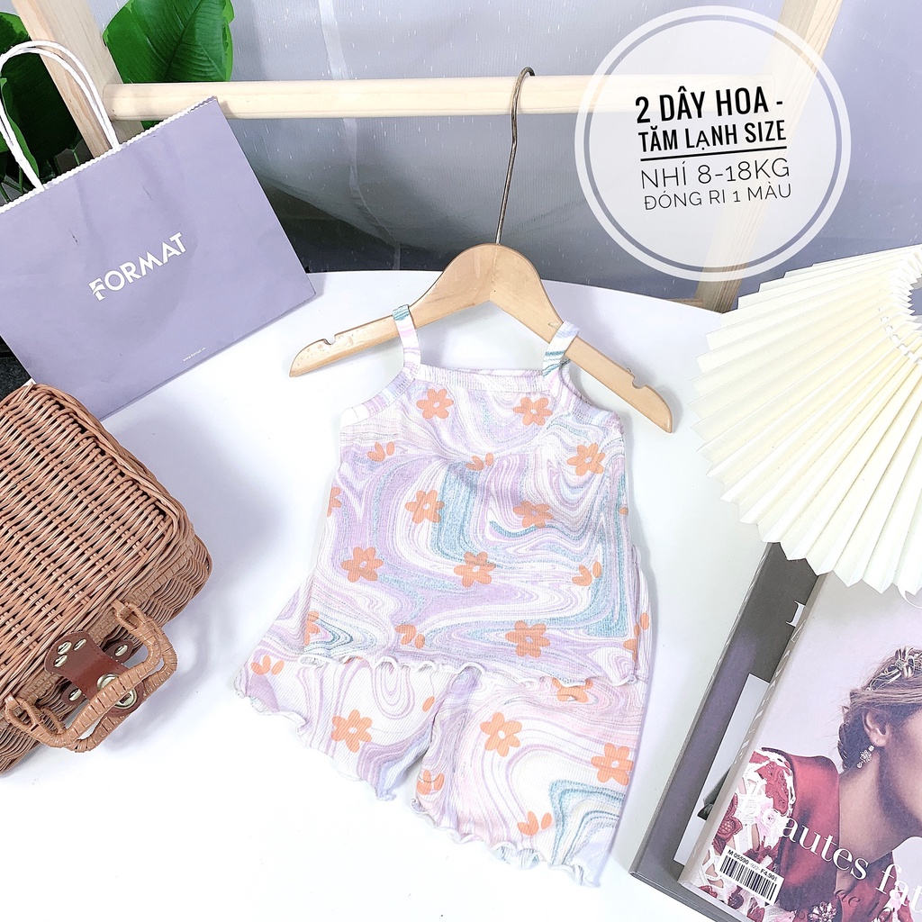 size(8-18kg) BỘ THUN TĂM LẠNH, 2 DÂY CHO BÉ GÁI