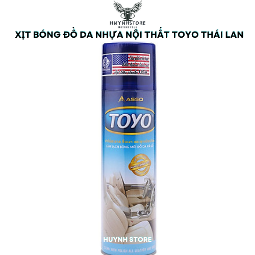 Chai Xịt Nội Thất Đánh Bóng Da Nhựa Vỏ Xe Toyo Thái Lan 500ml Sản Xuất Theo Công Nghệ Nano Giúp Làm Sạch Đánh Bóng Các Vật Dụng Nhanh Chóng Hiệu Quả