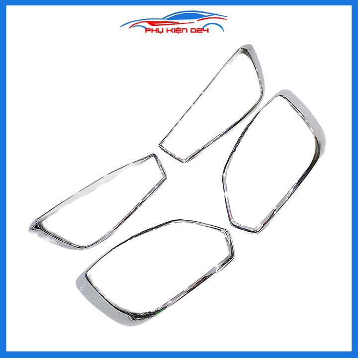 Ốp viền đèn pha hậu ô tô kia soluto 2017 2018 2019 2020 2021 2022 mạ crom lắp trước, sau xe chuẩn form, trang trí bảo vệ đèn xe hơi