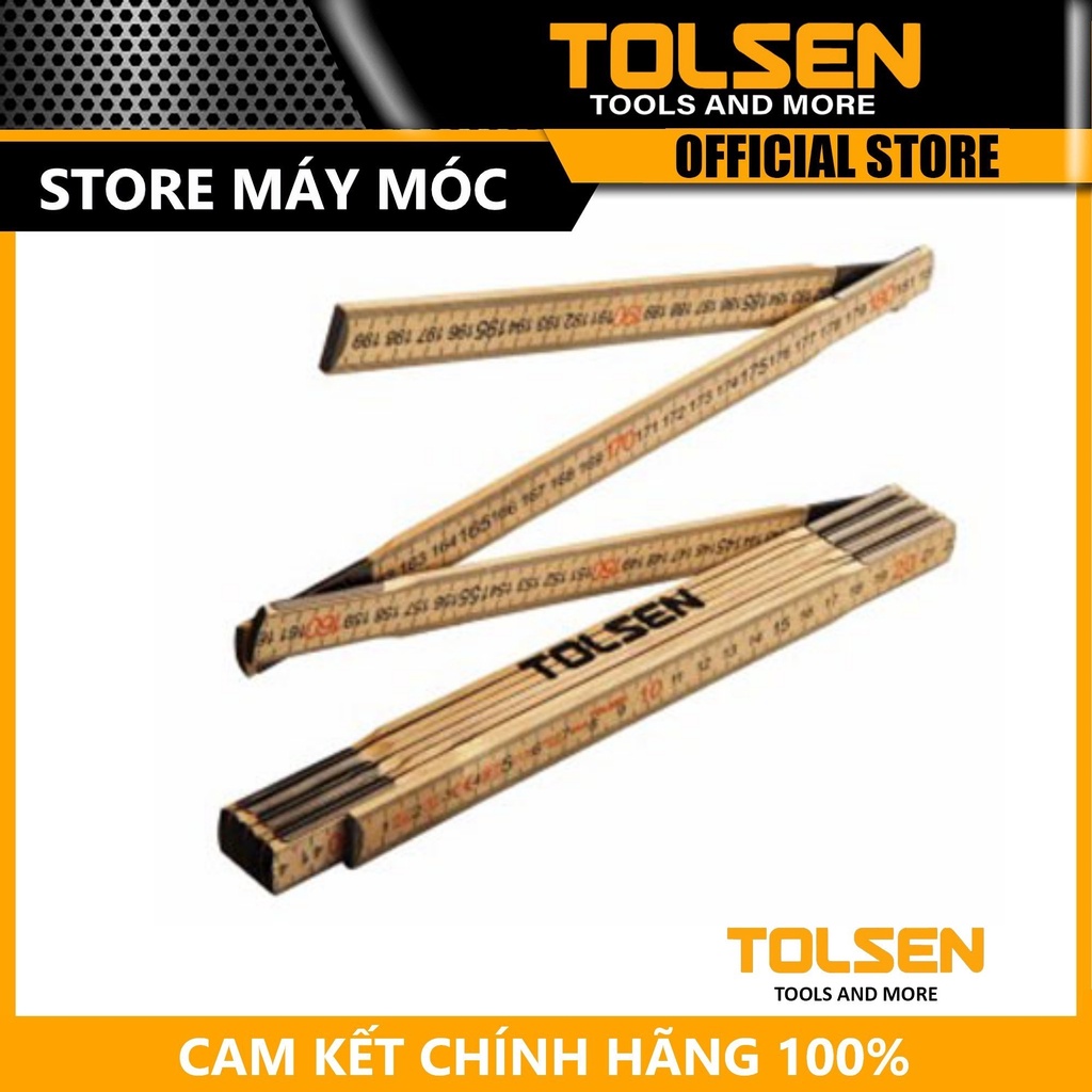 THƯỚC XẾP NHỰA 2M TOLSEN 35046 -HÀNG CHÍNH HÃNG