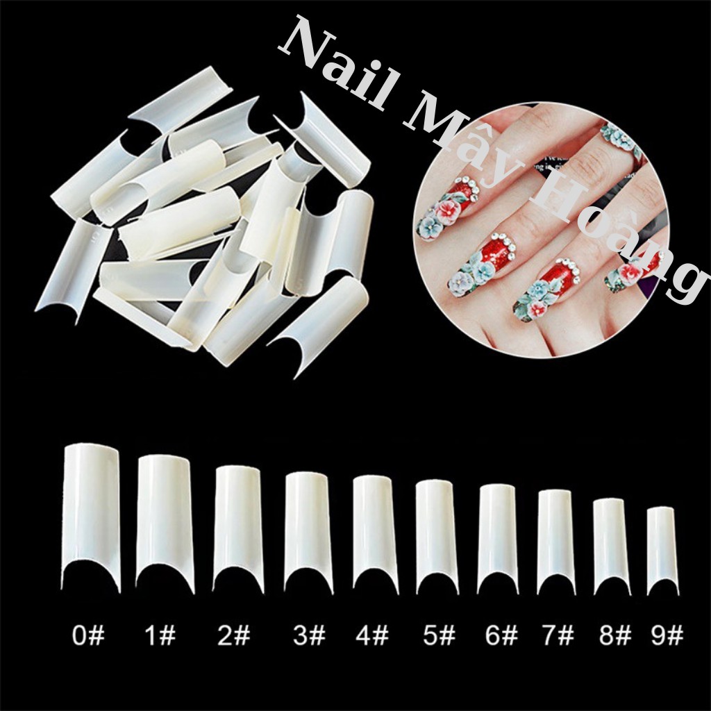 Móng Nối Trúc, móng típ ống tre ( bịch 600 móng)