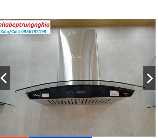 Máy hút mùi kính cong cảm ứng canzy cz 8970h - 70cm. bảo hành 24 tháng