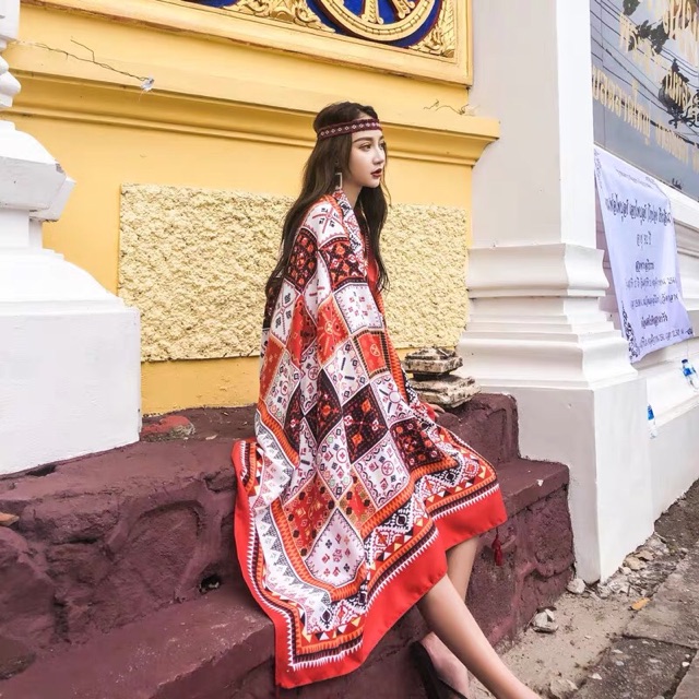 [HCM]Khăn choàng thổ cẩm - Khăn choàng bohemian