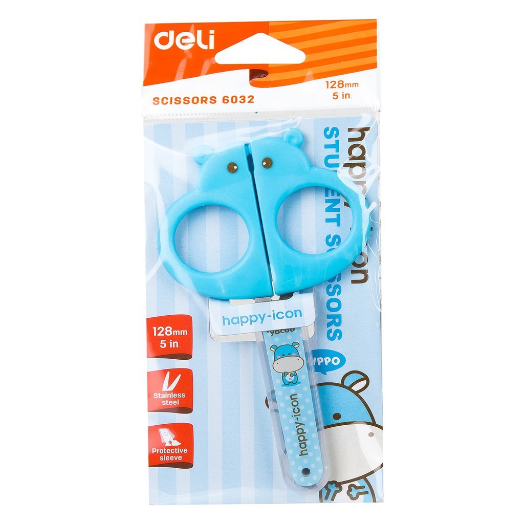(1 Cây) Kéo thủ công học sinh 128mm Deli - E6032
