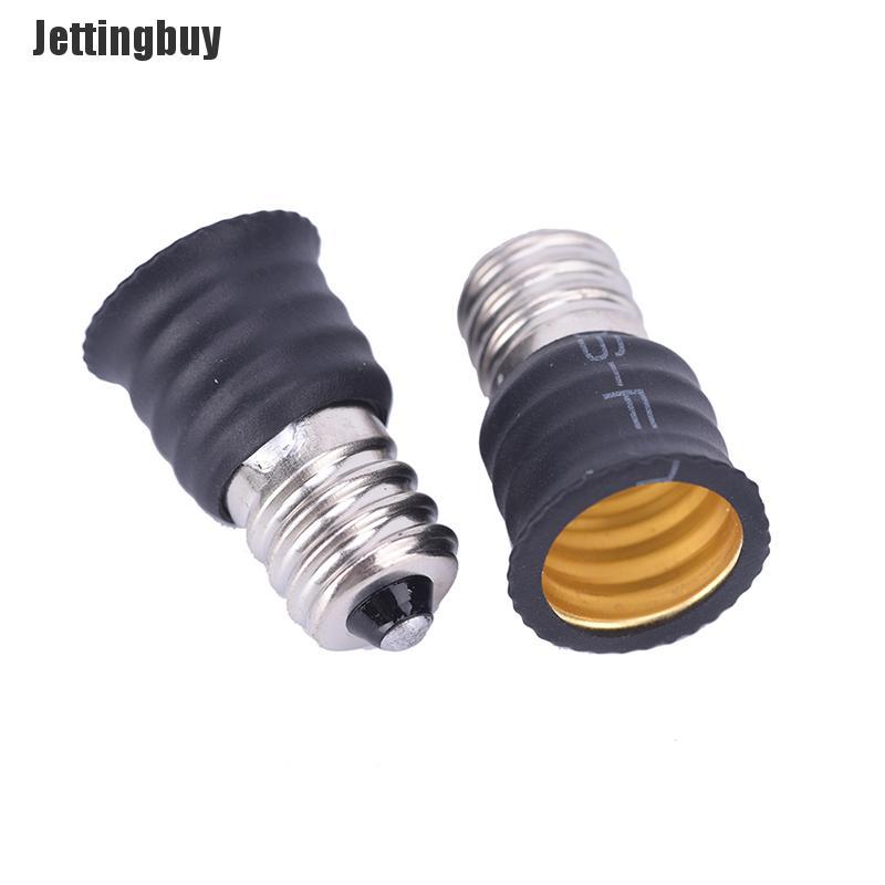 Jettingbuy 2pcs/10pcs Black E12 to E14 Bulb Converter LED Light Holder Lamp Adapter Socket