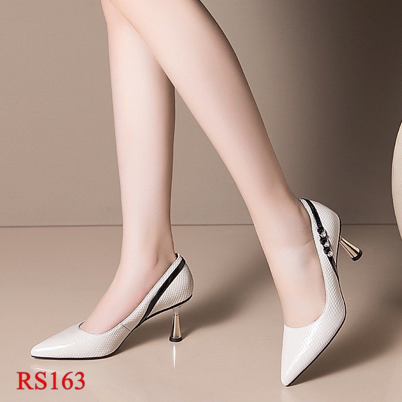 Giày cao gót vân caro RS163