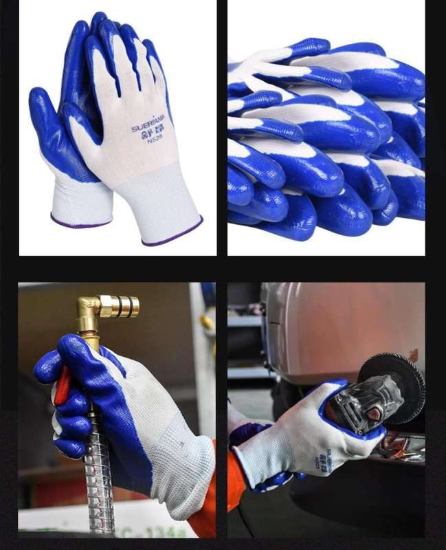 Giá bán Combo 24 đôi găng tay bảo hộ lao động phủ sơn màu xanh màu đen màu da cam, găng tay lao động, găng tay phủ sơn xanh sơn đen