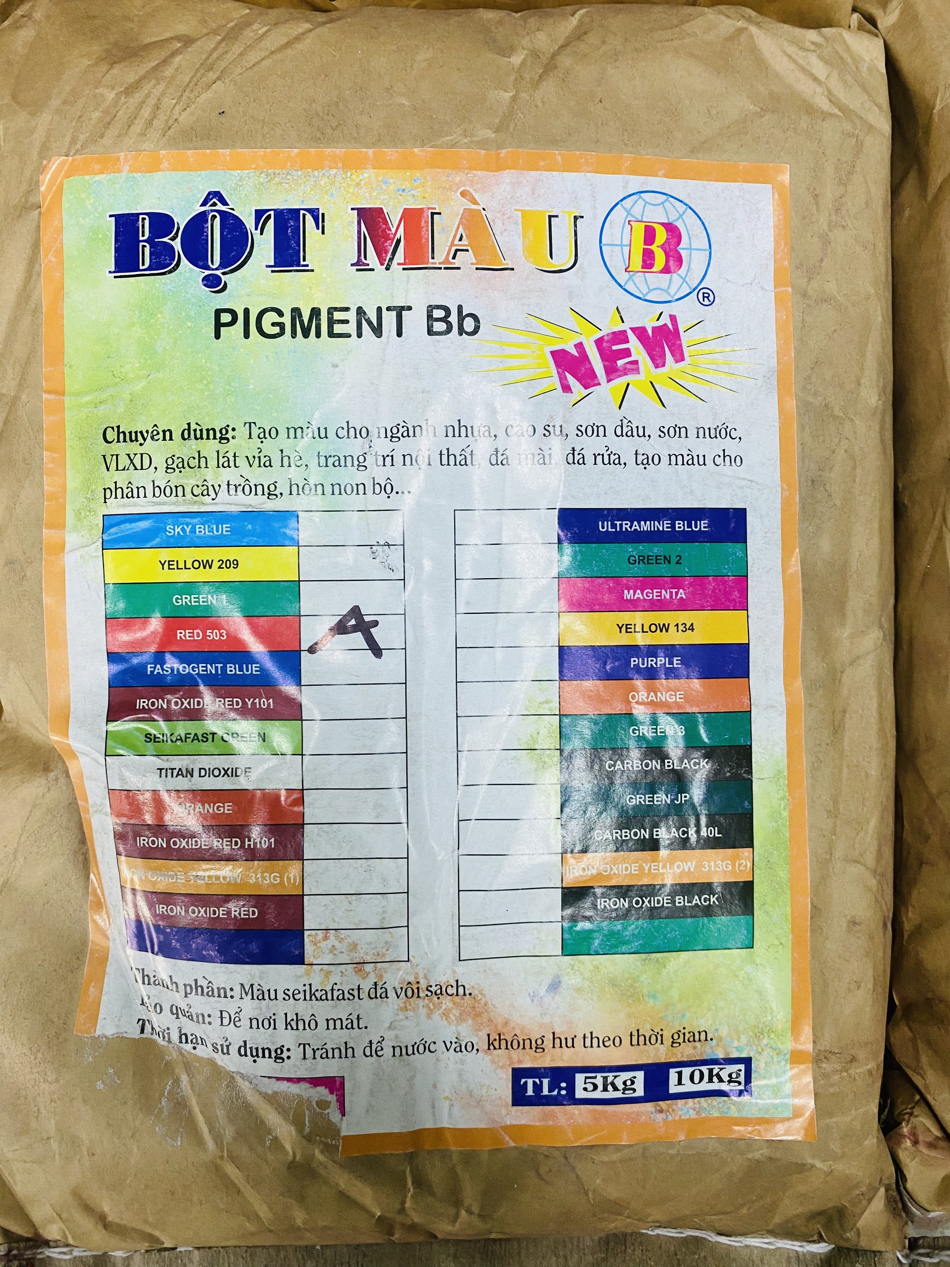 BỘT PHA KEO (MÀU ĐEN/ĐỎ/VÀNG)