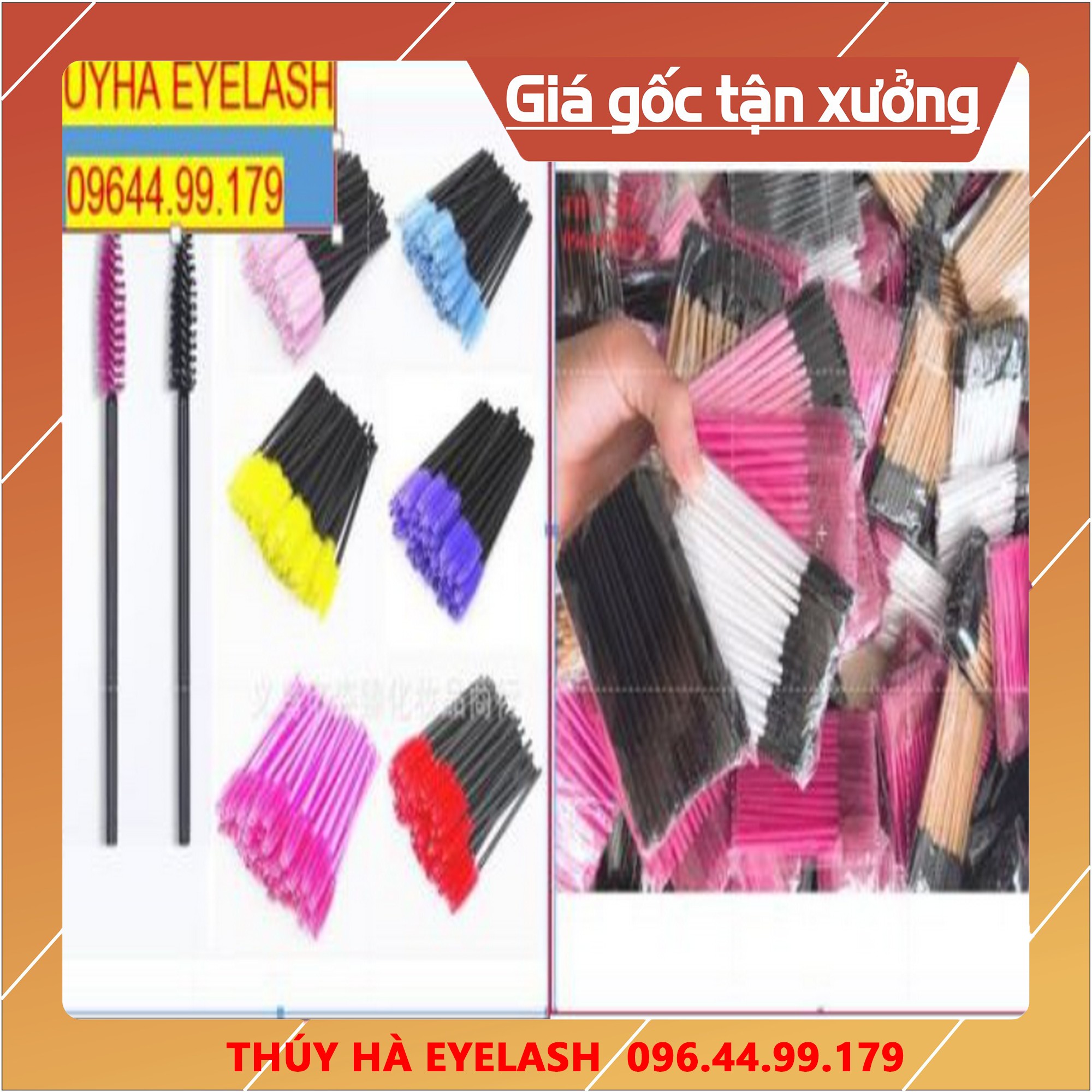 Chổi chải mi nối ( BỊCH 50 CÂY)_dụng cụ nối mi_THÚY HÀ