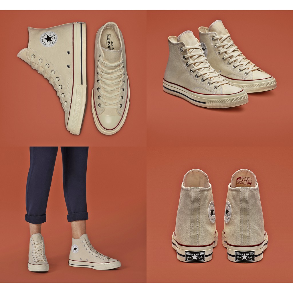 Giày Converse chuck 1970s cao cổ màu trắng kem ( Full box+ tặng túi converse + bill + Tất)