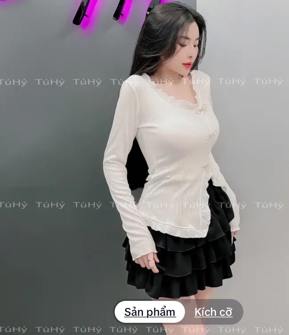 Sét bộ đi chơi áo tay dài xẻ đính nơ đá ,chân váy nữ 3 tầng tôn dáng có quần trong đi tiệc G181