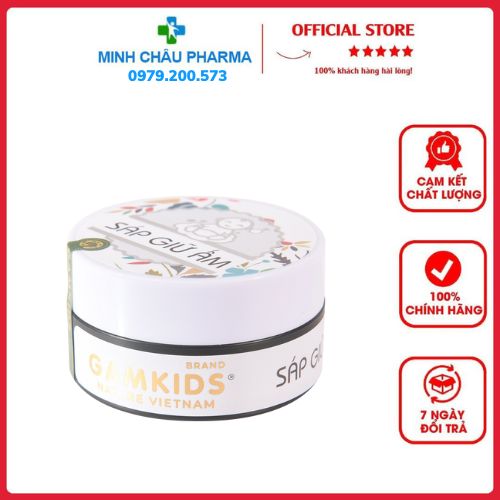 Sáp giữ ấm cho bé ngừa ho, cảm lạnh và nằm điều hoà gamkids 15g