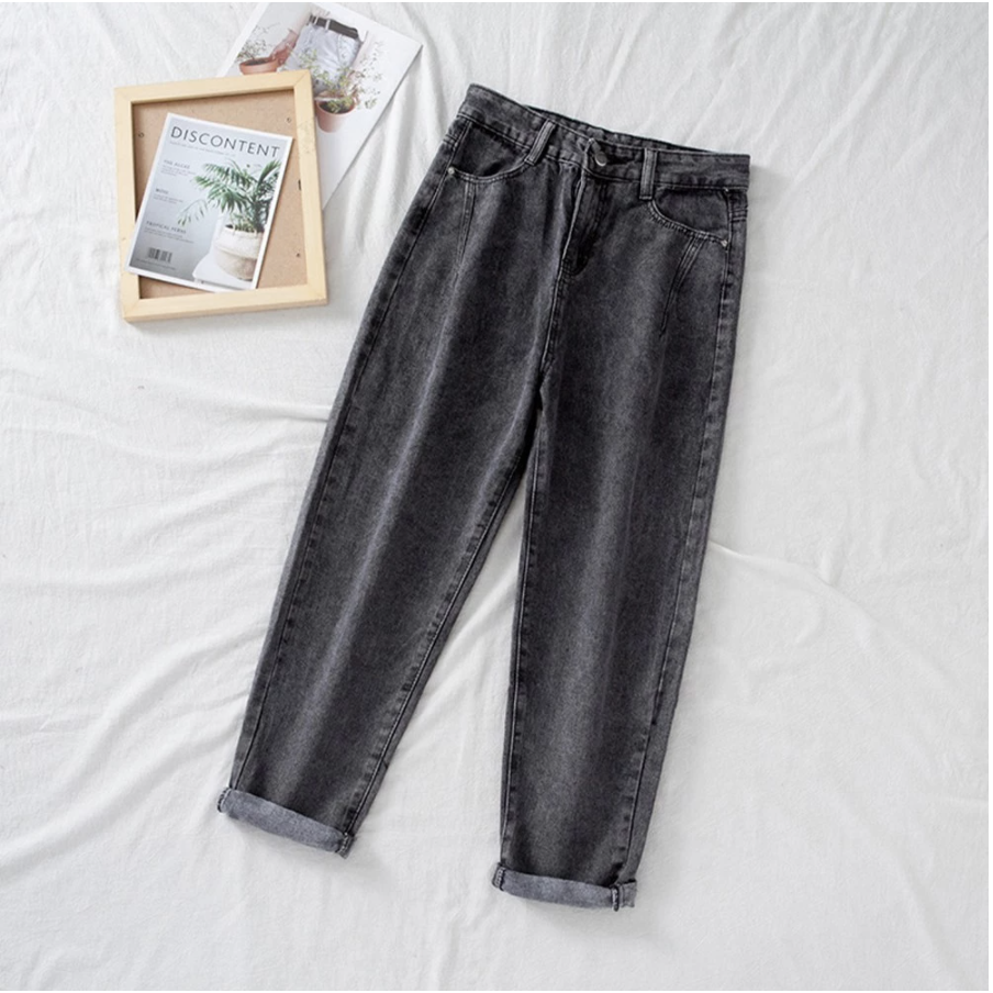 SET BỘ QUẦN BAGGY JEANS LƯNG CAO TÔN DÁNG QUẦN BAGGY NỮ XANH NHẠT QUẦN JEANS TRƠN NỮ
