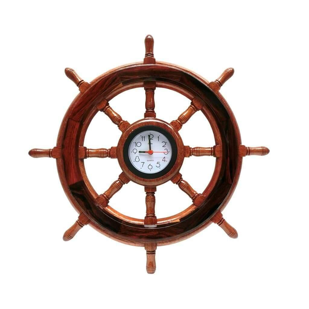 Đồng hồ gỗ cẩm vô lăng ĐK 60cm