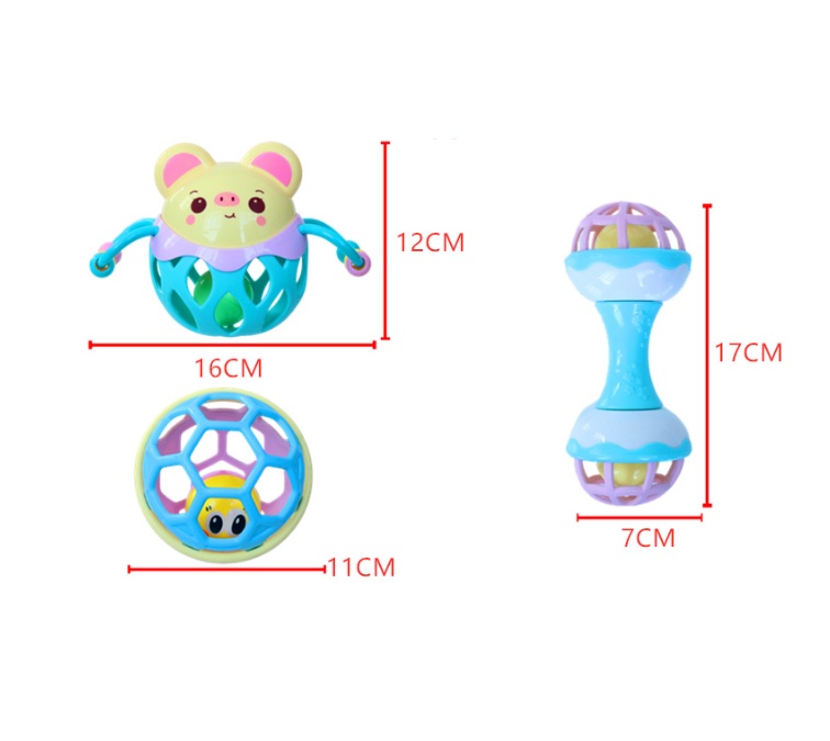 Bộ Set 03 Món Xúc Xắc Lục Lạc Cầm Tay