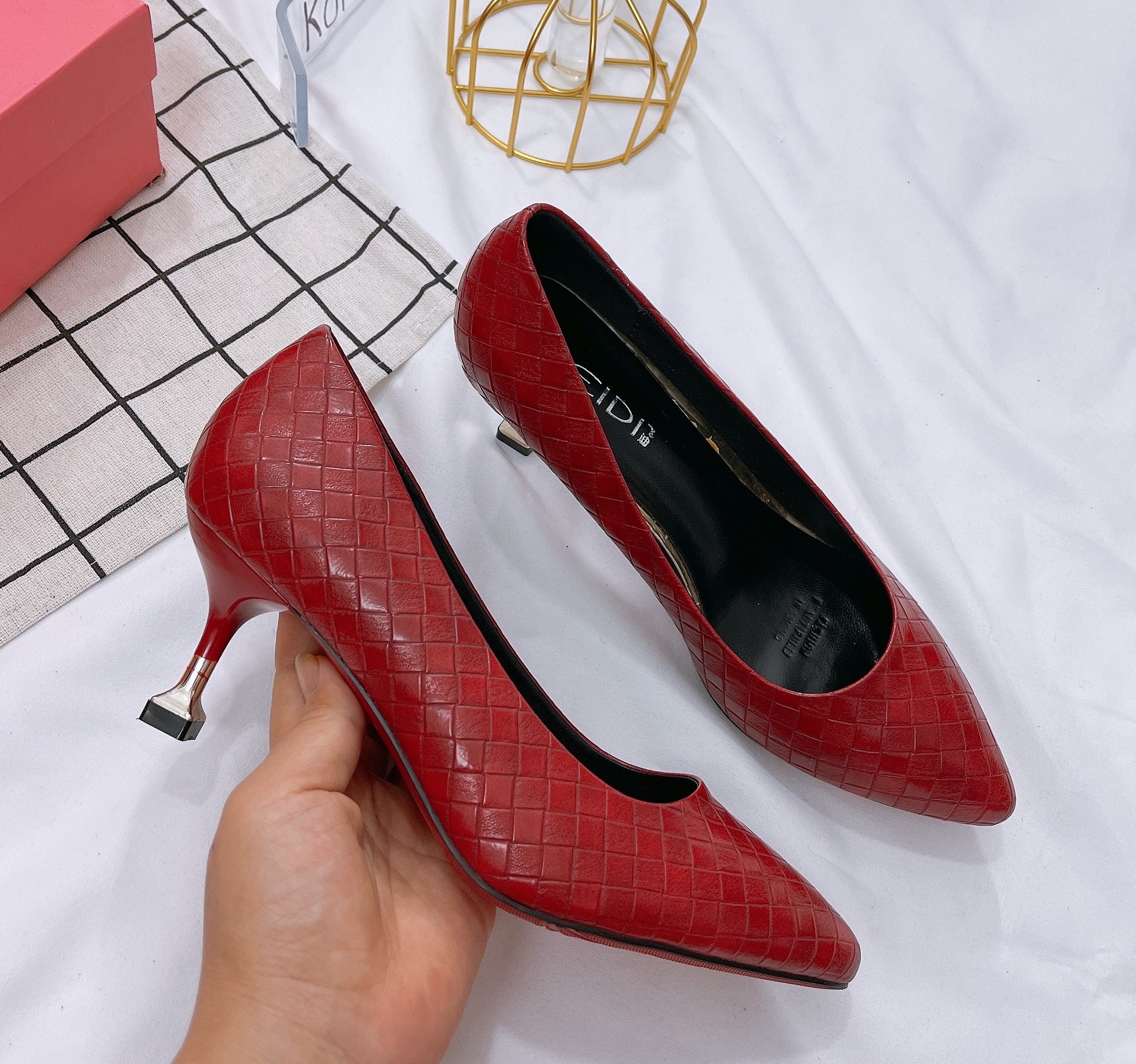 GIẦY NỮ CAO GÓT 5cm,GIẦY BÚP BÊ CAO GÓT