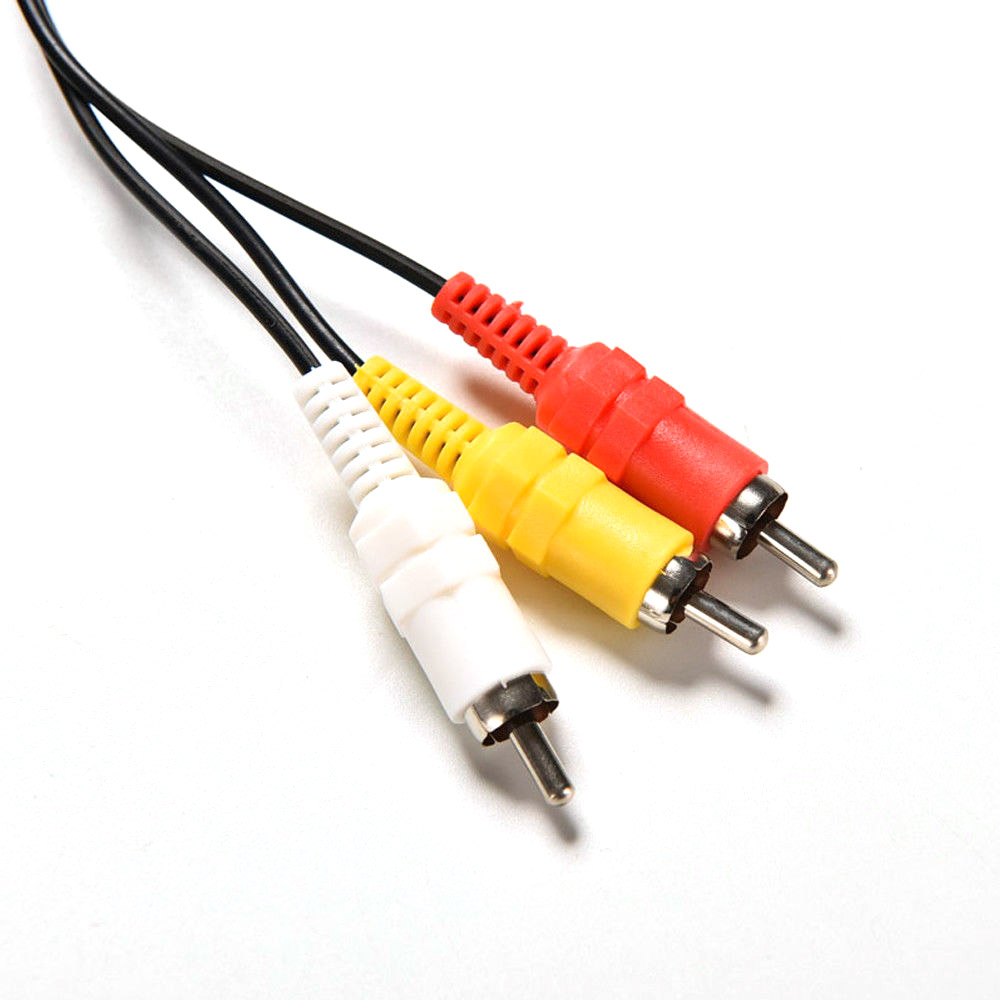 1PC 1.8m 3 Cáp video/âm thanh RCA Màu đen Bộ chuyển đổi đa đầu ra TV AVwire