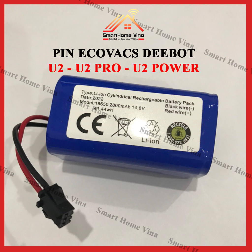 Pin robot hút bụi Ecovacs Deebot U2, U2 Pro, U2 Power