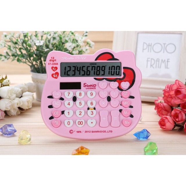 [HCM]Máy tính HELLO KITTY màu hồng KT3388A
