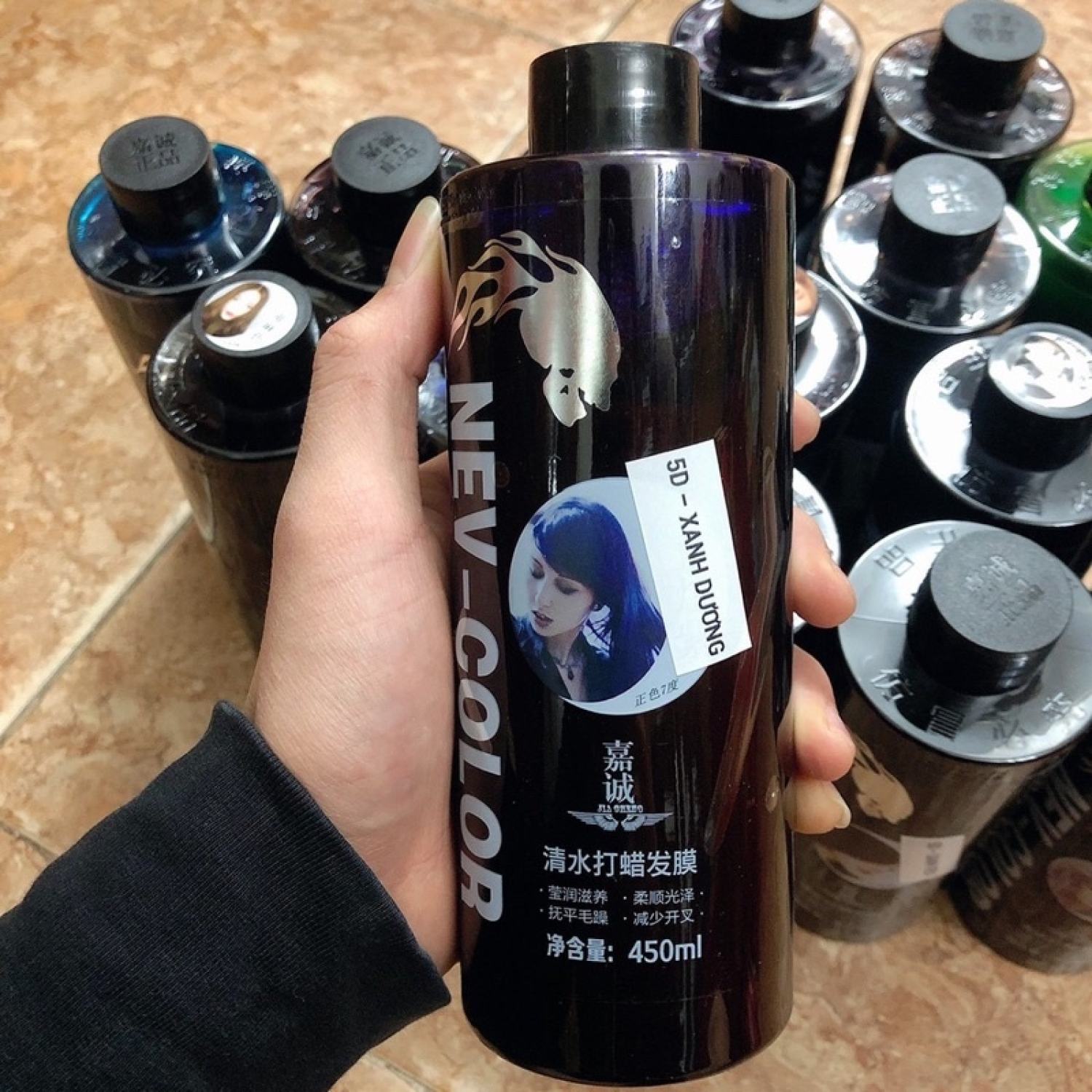 thuốᴄ nhuộm tóc phủ bóng 5D xanh dương 450ml